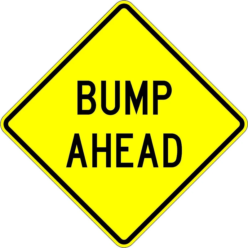 Speed Bump Warning Signs