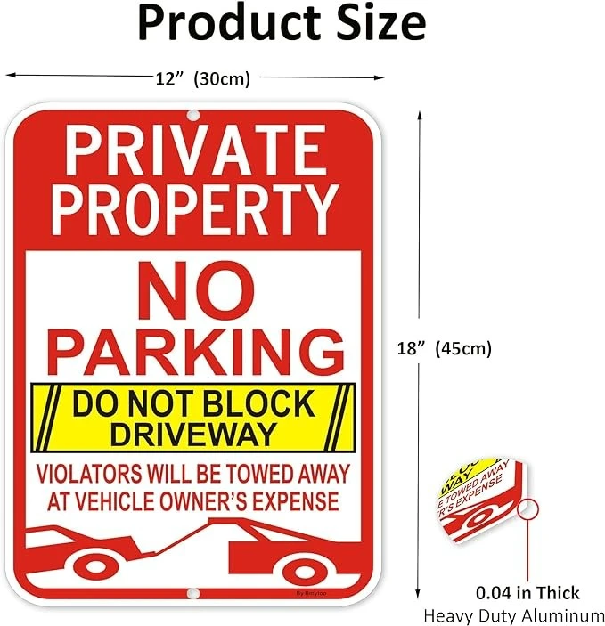 No Parking Private Property Sign